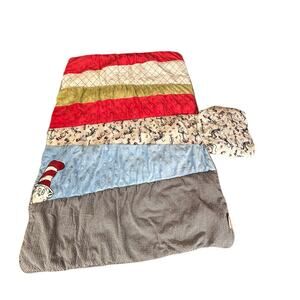 Trend Lab Dr. Seuss Cat In The Hat Baby Crib Comforter Blanket And Crib Sheet